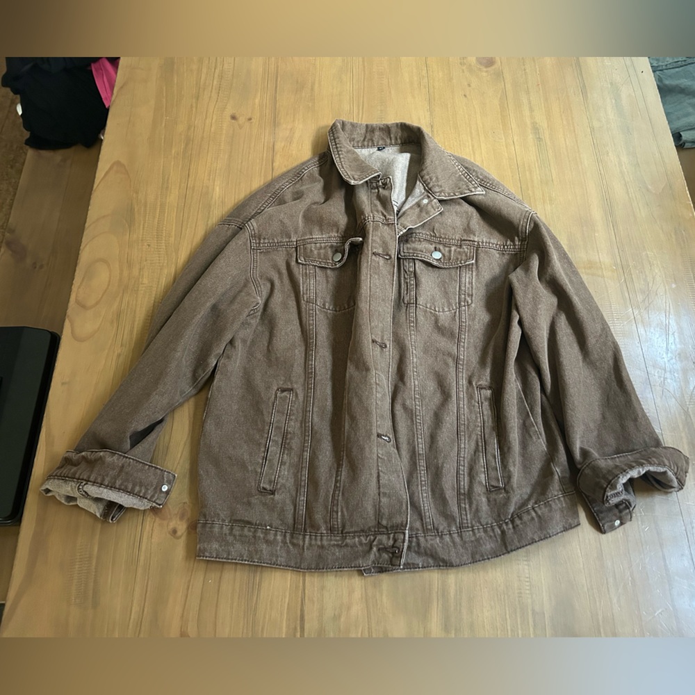 Brown Denim Jacket XL